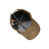 HEAD GEAR DARK BROWN STRUCTURED RUSTIC METAL PATCH CAP