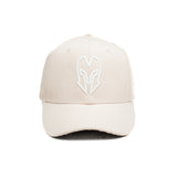 HEAD GEAR OFF-WHITE AND WHITE CONTRAST CANVAS CAP
