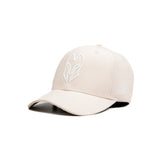 HEAD GEAR OFF-WHITE AND WHITE CONTRAST CANVAS CAP
