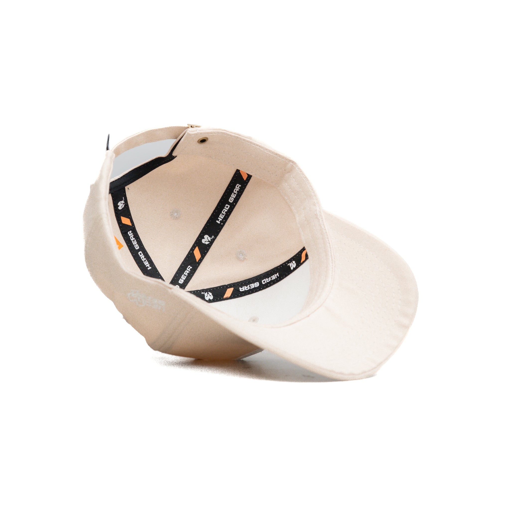 HEAD GEAR OFF-WHITE AND WHITE CONTRAST CANVAS CAP