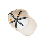 HEAD GEAR OFF-WHITE AND WHITE CONTRAST CANVAS CAP