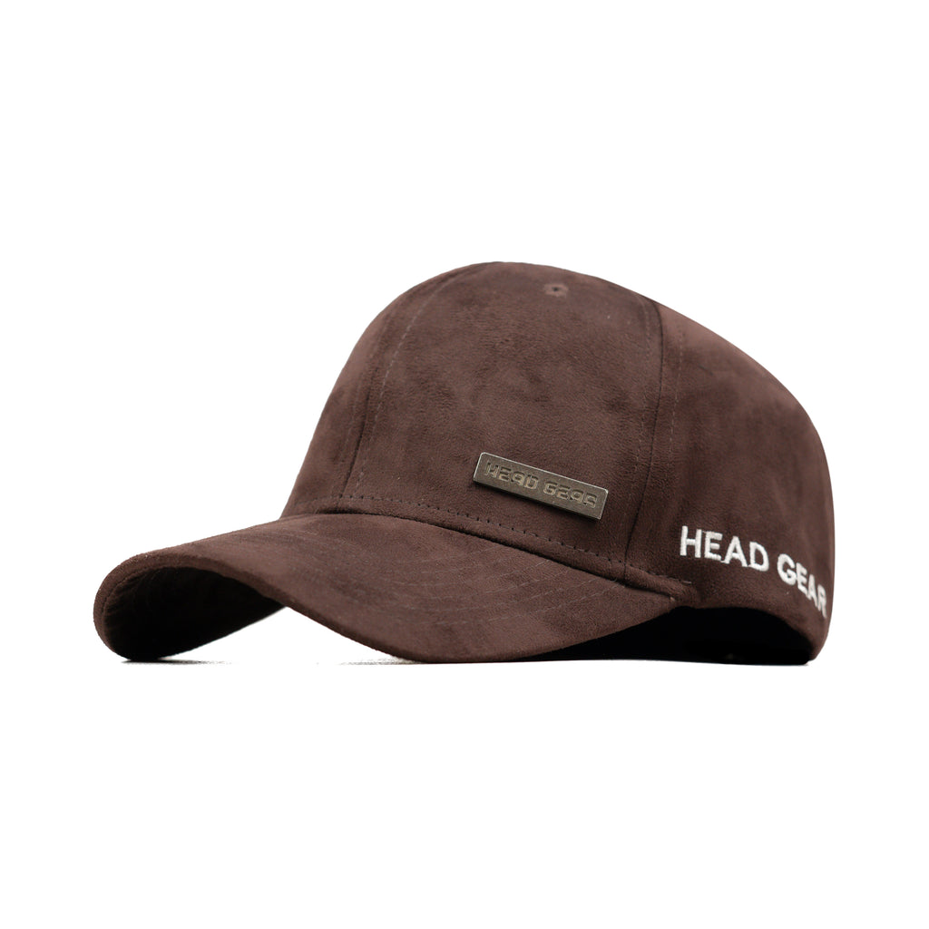 HEAD GEAR CHOCOLATE STRUCTURED RUSTIC METAL PATCH CAP