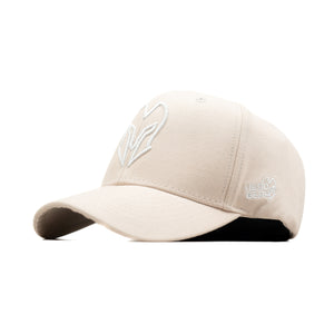 HEAD GEAR OFF-WHITE AND WHITE CONTRAST CANVAS CAP