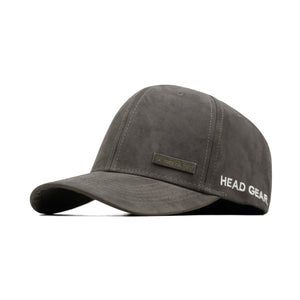 HEAD GEAR GREY STRUCTURED RUSTIC METAL PATCH CAP