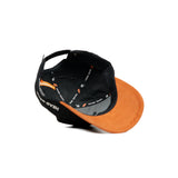 HEAD GEAR BLACK ORANGE DUAL TONE STRUCTURED CAP