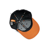 HEAD GEAR BLACK ORANGE DUAL TONE STRUCTURED CAP