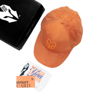 HEAD GEAR ORANGE SUPER SUEDE CAP