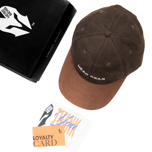 HEAD GEAR DARK CHOCOLATE BROWN DUAL TONE CAP