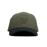 HEAD GEAR LOGO OLIVE AND BLACK DUAL TONE CAP