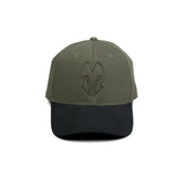 HEAD GEAR LOGO OLIVE AND BLACK DUAL TONE CAP