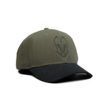 HEAD GEAR LOGO OLIVE AND BLACK DUAL TONE CAP