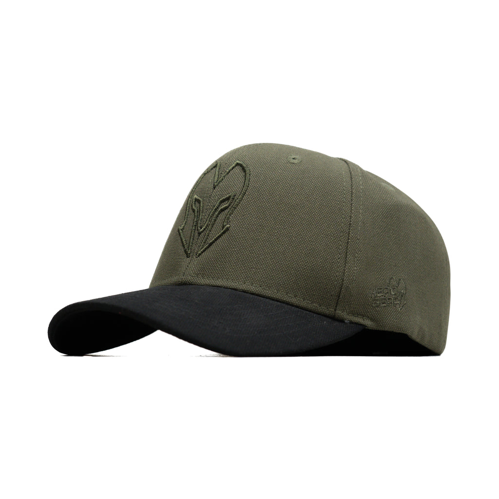 HEAD GEAR LOGO OLIVE AND BLACK DUAL TONE CAP