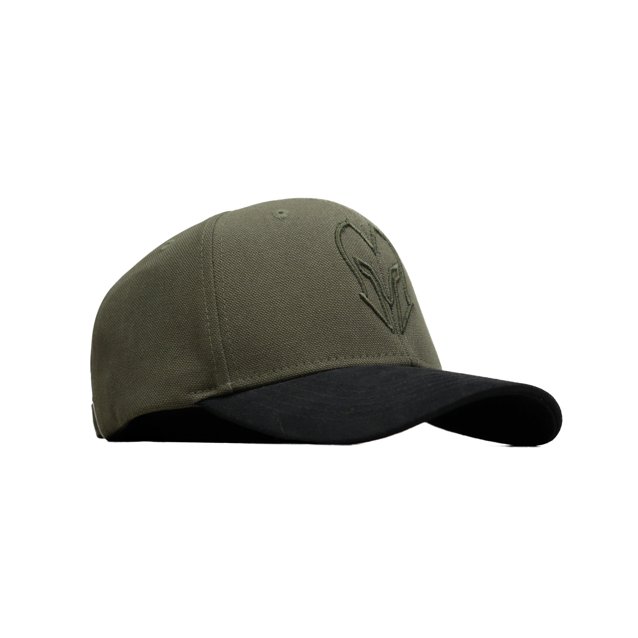 HEAD GEAR LOGO OLIVE AND BLACK DUAL TONE CAP