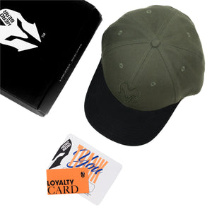 HEAD GEAR LOGO OLIVE AND BLACK DUAL TONE CAP