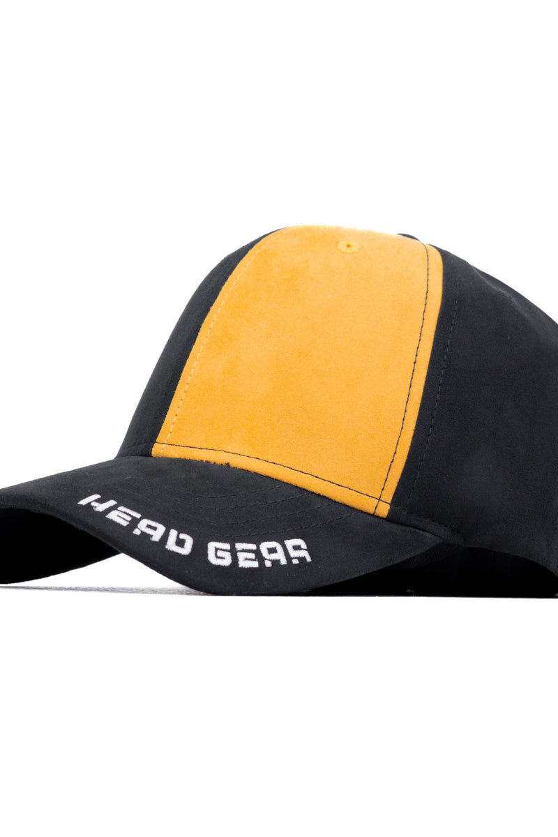 HEAD GEAR MISMATCHED BLACK AND YELLOW CAP