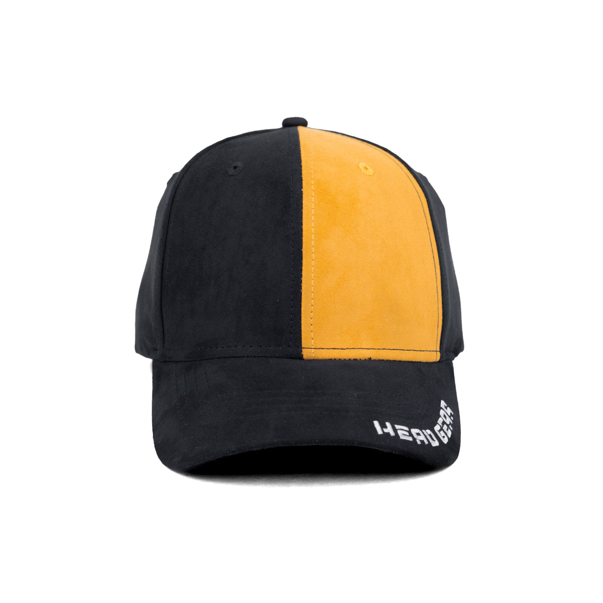 HEAD GEAR MISMATCHED BLACK AND YELLOW CAP