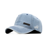 HEAD GEAR SKY BLUE WASHED DENIM METAL PATCH CAP
