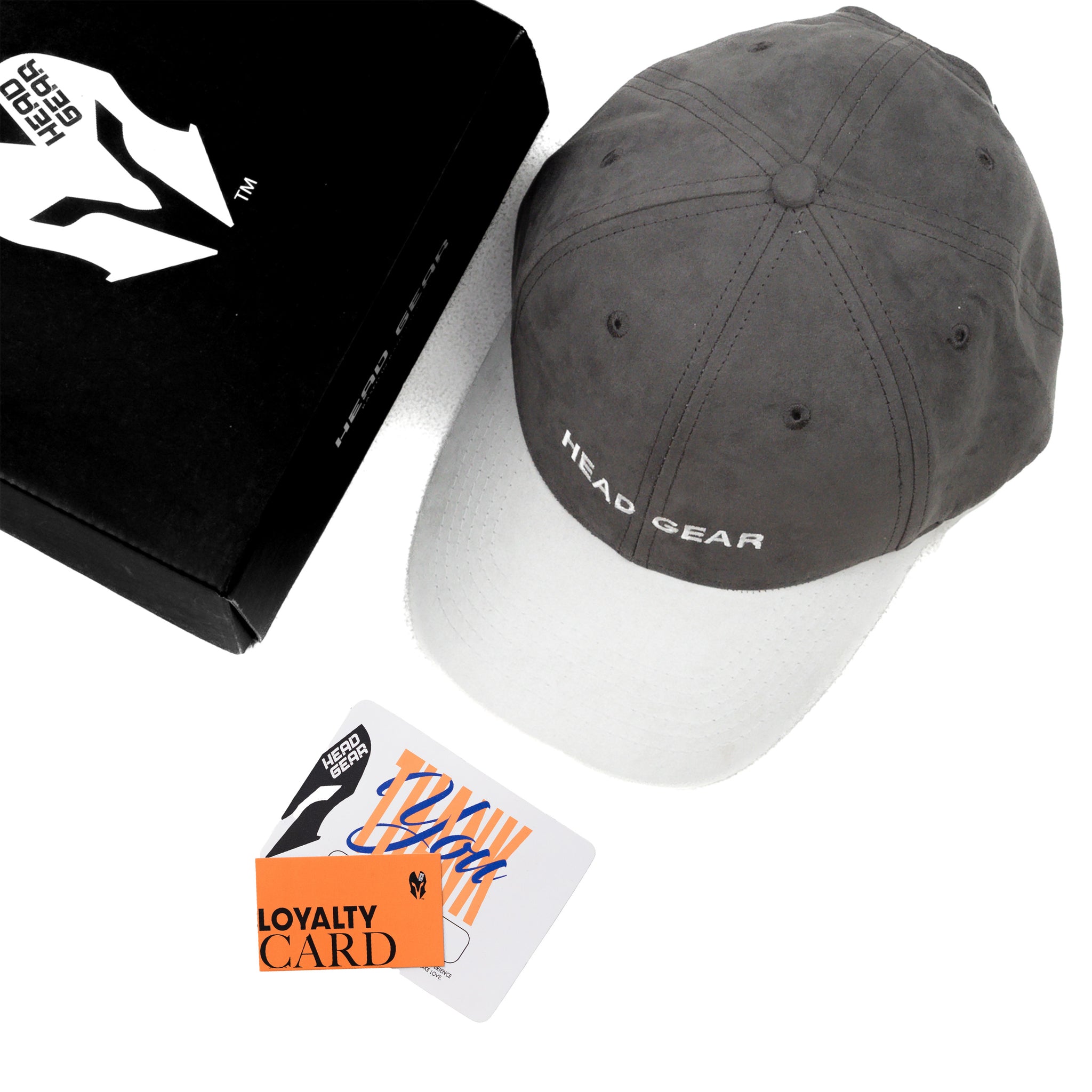 HEAD GEAR GREY WHITE DUAL TONE CAP