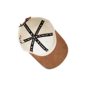 HEAD GEAR OFF WHITE AND BROWN STRUCTURED CAP