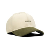 HEAD GEAR OFF WHITE AND OLIVE STRUCTURED CAP