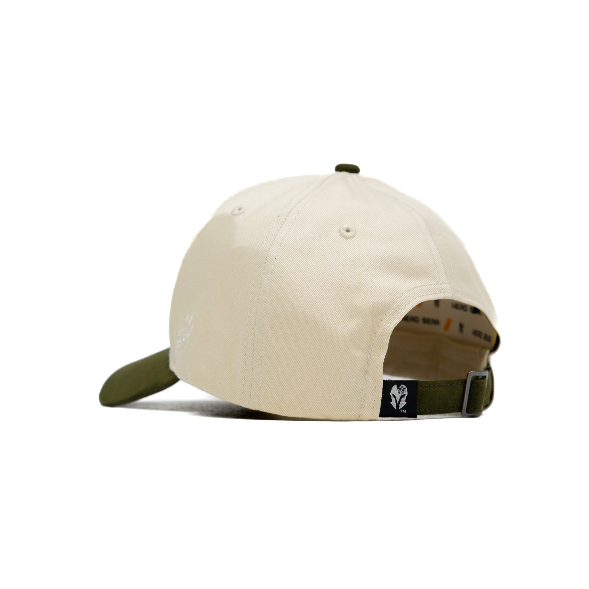 HEAD GEAR OFF WHITE AND OLIVE STRUCTURED CAP