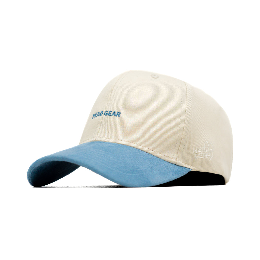 HEAD GEAR OFF WHITE AND SKY BLUE STRUCTURED CAP