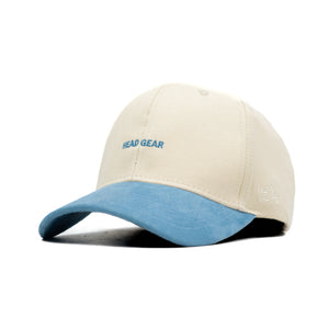 HEAD GEAR OFF WHITE AND SKY BLUE STRUCTURED CAP