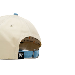 HEAD GEAR OFF WHITE AND SKY BLUE STRUCTURED CAP
