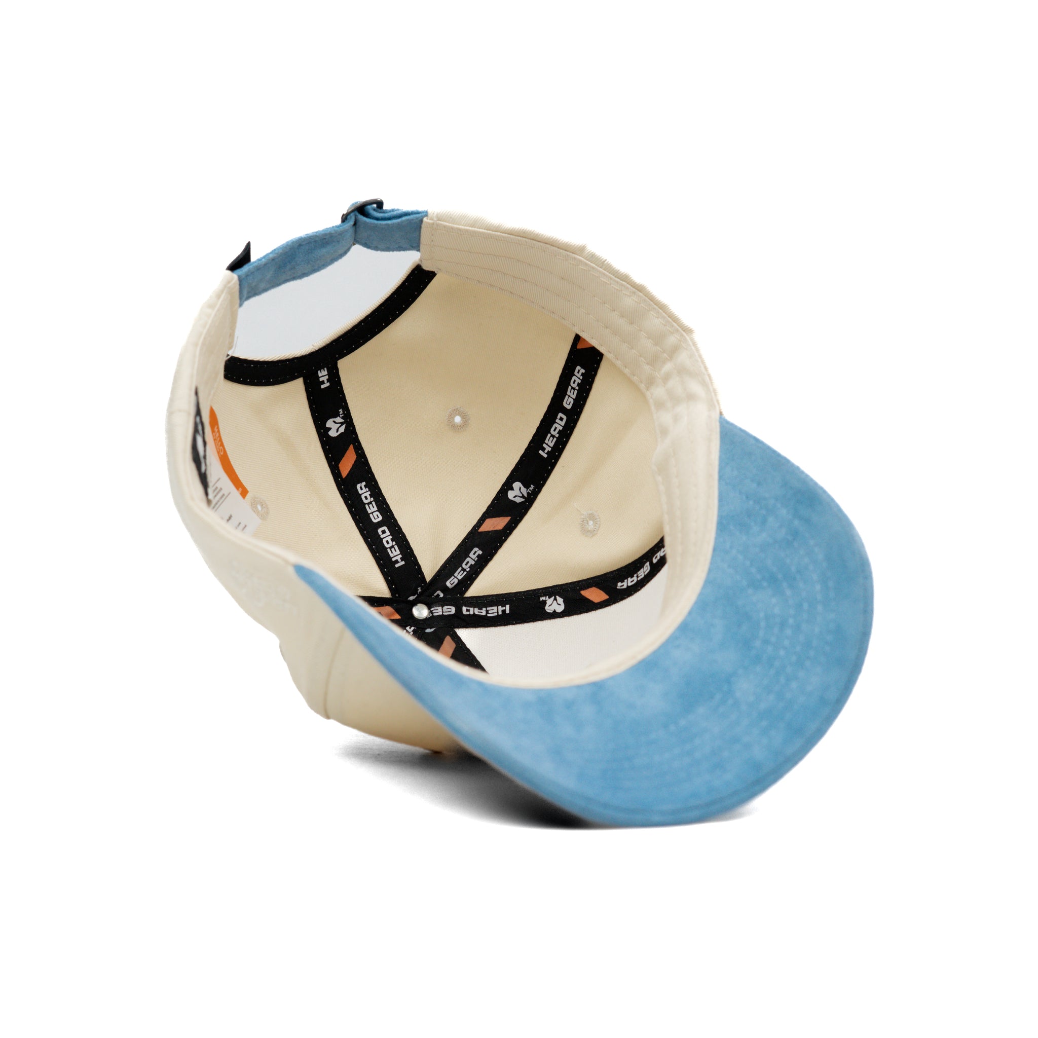 HEAD GEAR OFF WHITE AND SKY BLUE STRUCTURED CAP