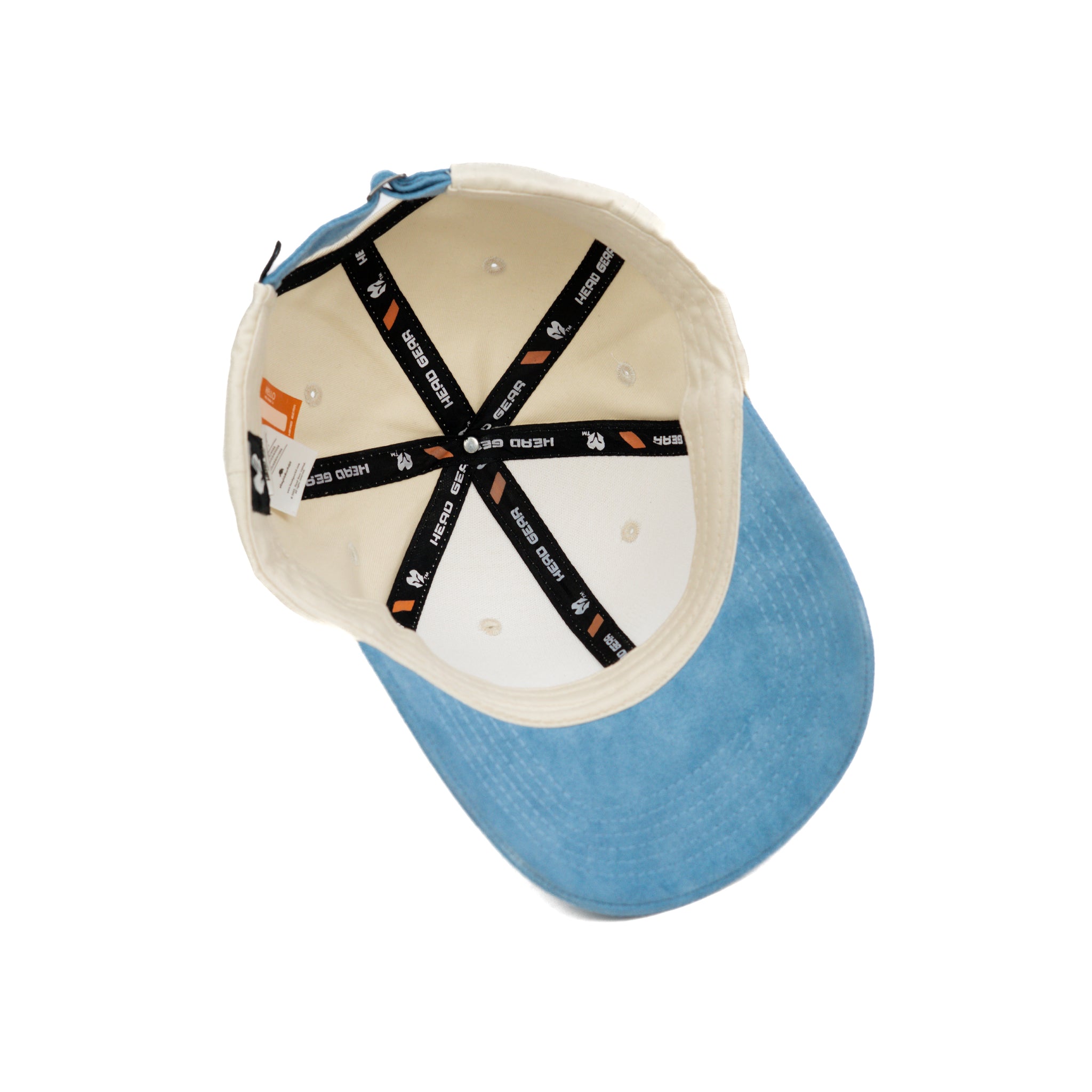 HEAD GEAR OFF WHITE AND SKY BLUE STRUCTURED CAP