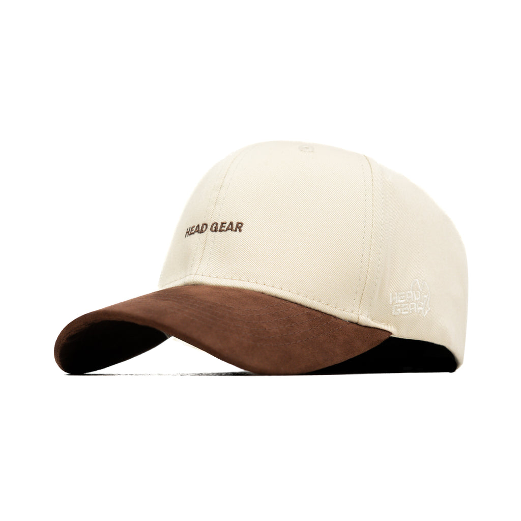 HEAD GEAR OFF WHITE AND CHOCOLATE STRUCTURED CAP