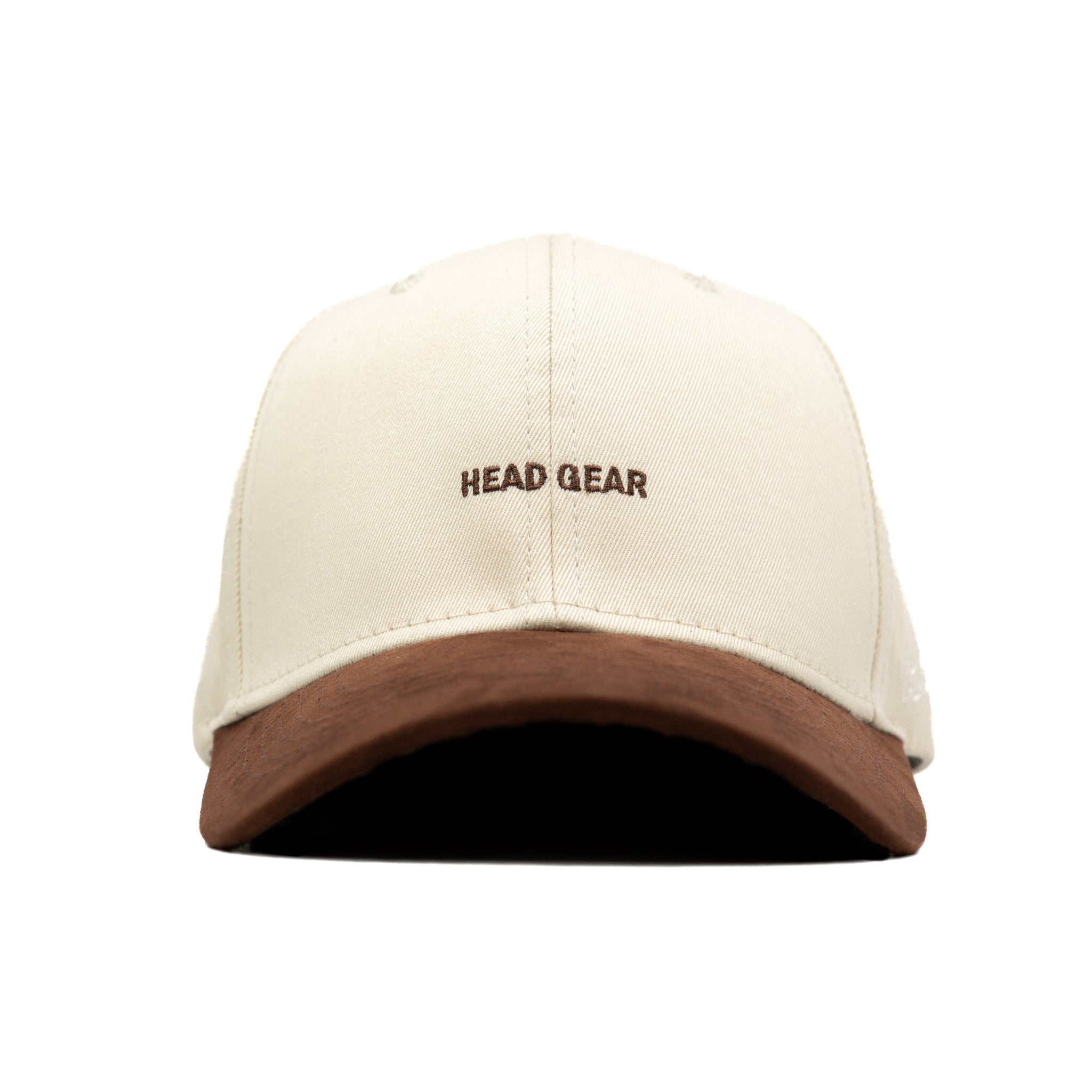 HEAD GEAR OFF WHITE AND CHOCOLATE STRUCTURED CAP