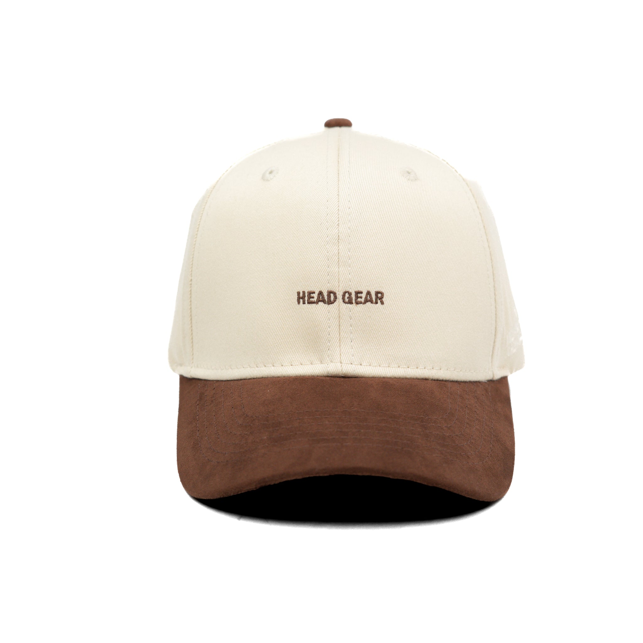 HEAD GEAR OFF WHITE AND CHOCOLATE STRUCTURED CAP