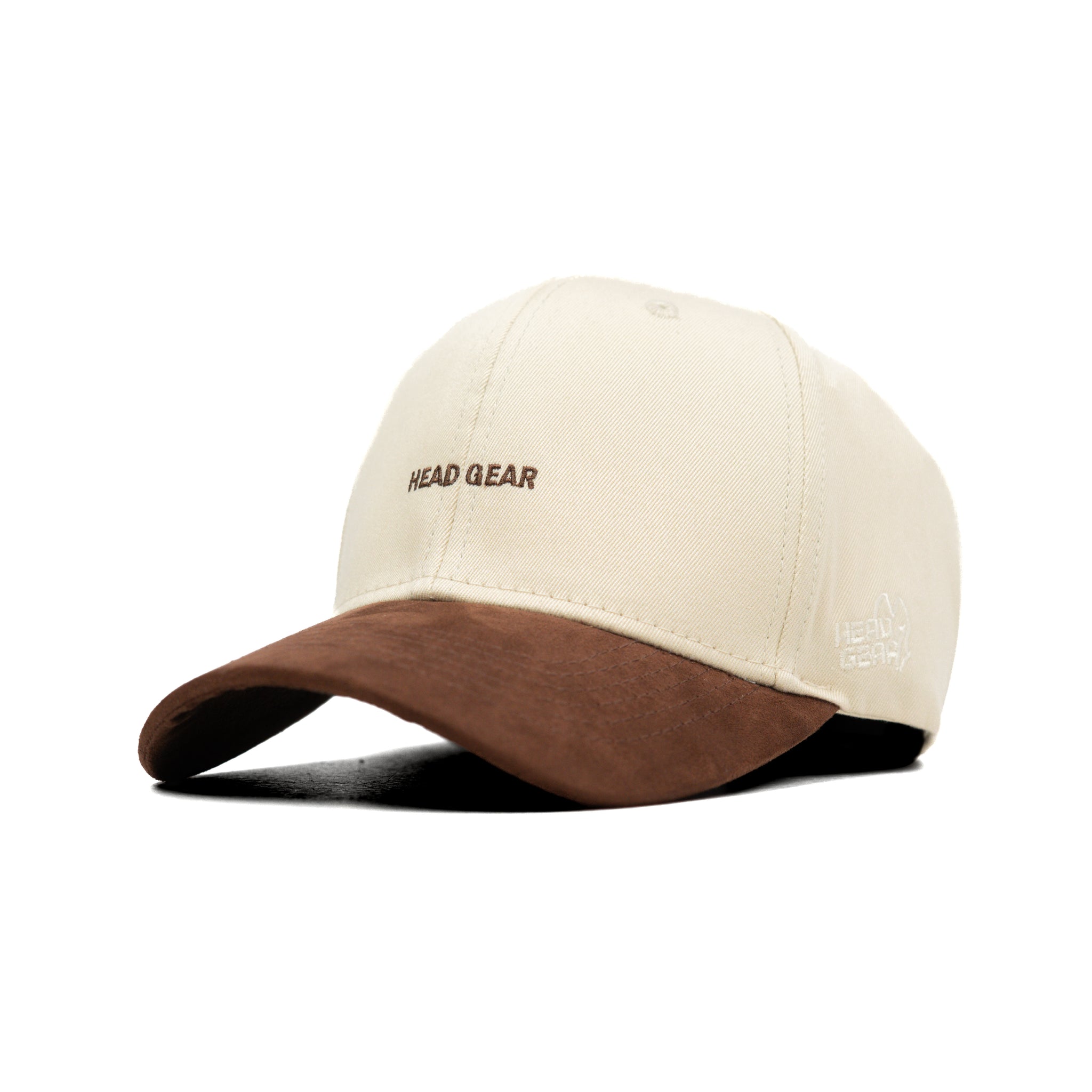 HEAD GEAR OFF WHITE AND CHOCOLATE STRUCTURED CAP