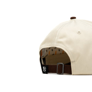 HEAD GEAR OFF WHITE AND CHOCOLATE STRUCTURED CAP