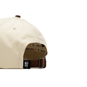 HEAD GEAR OFF WHITE AND CHOCOLATE STRUCTURED CAP