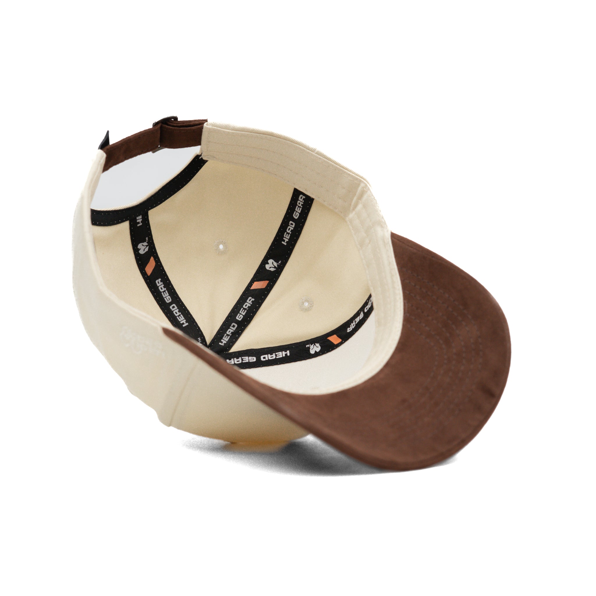 HEAD GEAR OFF WHITE AND CHOCOLATE STRUCTURED CAP