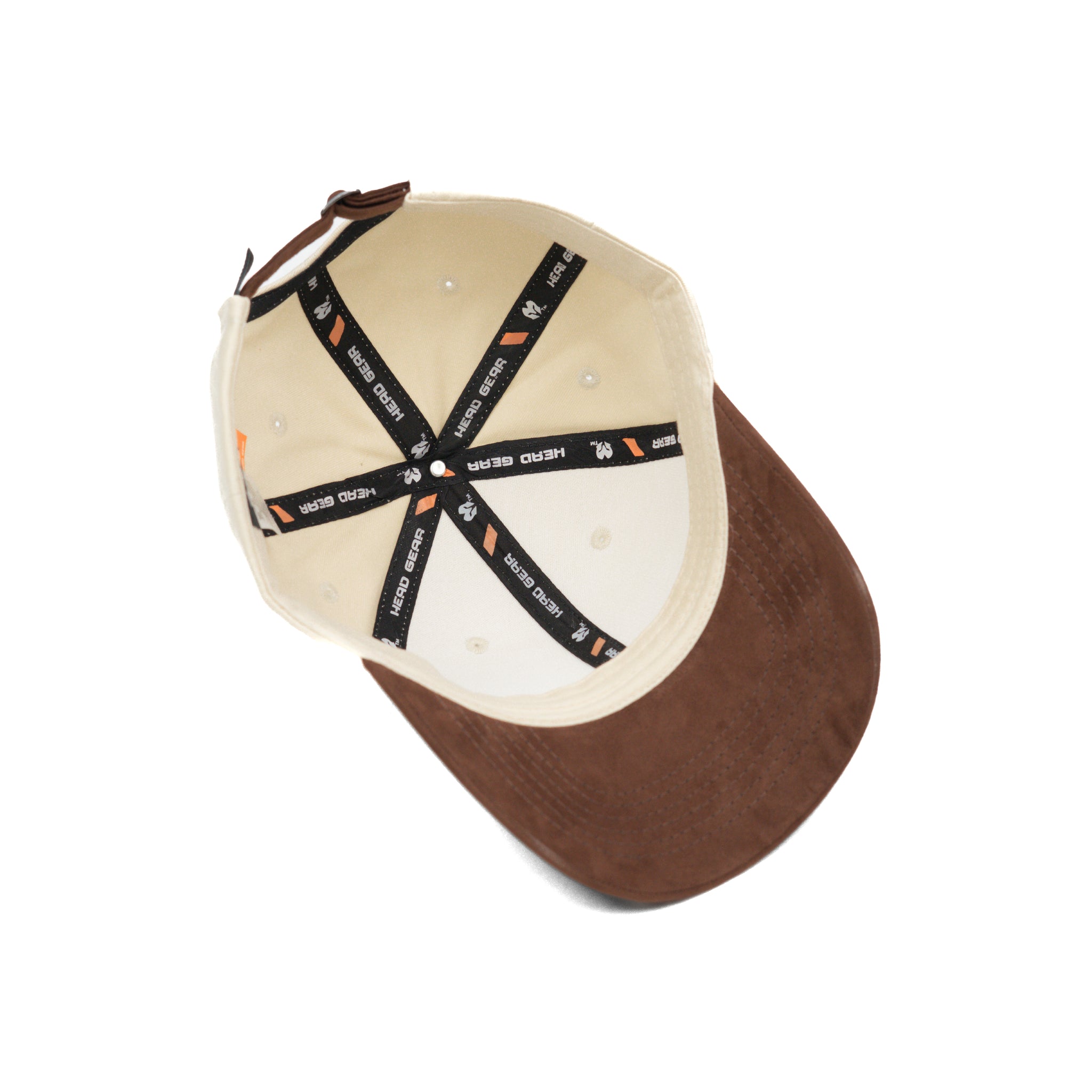 HEAD GEAR OFF WHITE AND CHOCOLATE STRUCTURED CAP