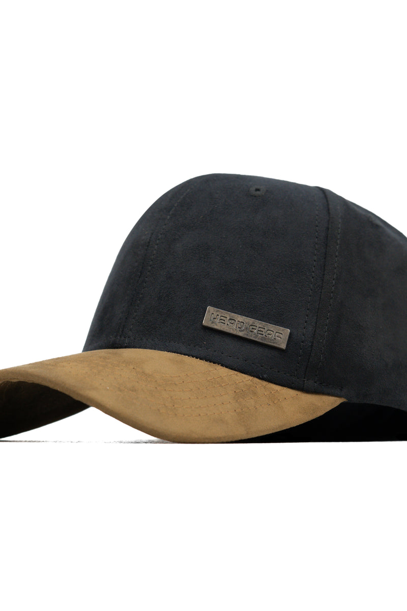 HEAD GEAR BLACK OLIVE DUAL TONE RUSTIC METAL STRUCTURED CAP