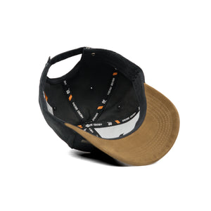 HEAD GEAR BLACK OLIVE DUAL TONE RUSTIC METAL STRUCTURED CAP