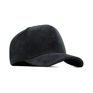 HEAD GEAR BLACK CORDUROY STRUCTURED CAP