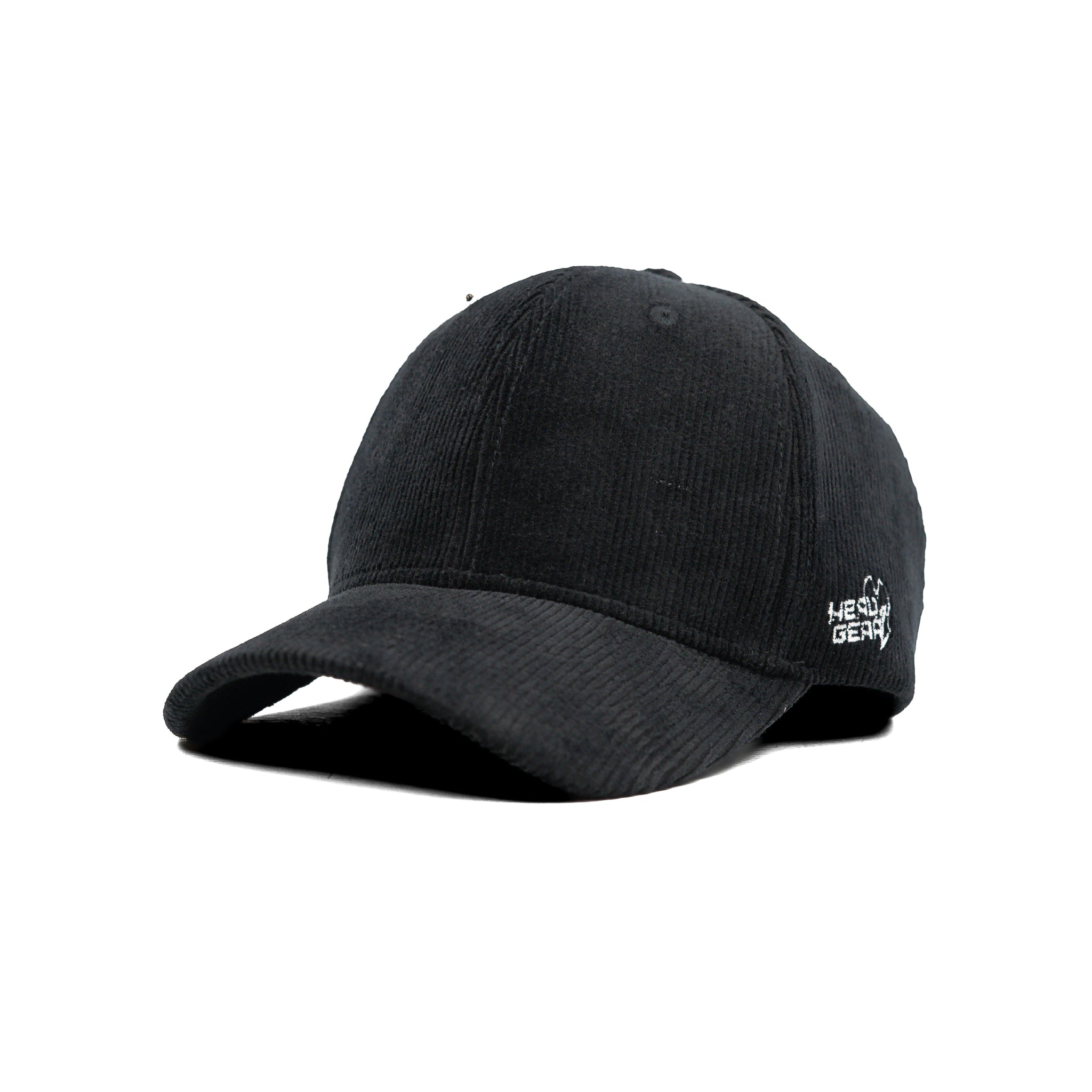 HEAD GEAR BLACK CORDUROY STRUCTURED CAP