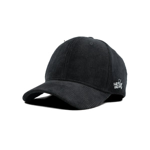 HEAD GEAR BLACK CORDUROY STRUCTURED CAP
