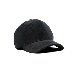 HEAD GEAR BLACK CORDUROY STRUCTURED CAP