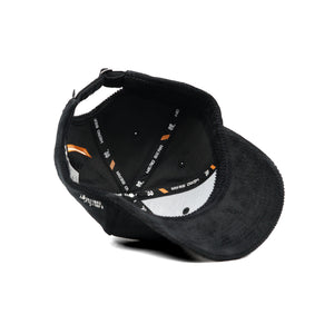HEAD GEAR BLACK CORDUROY STRUCTURED CAP