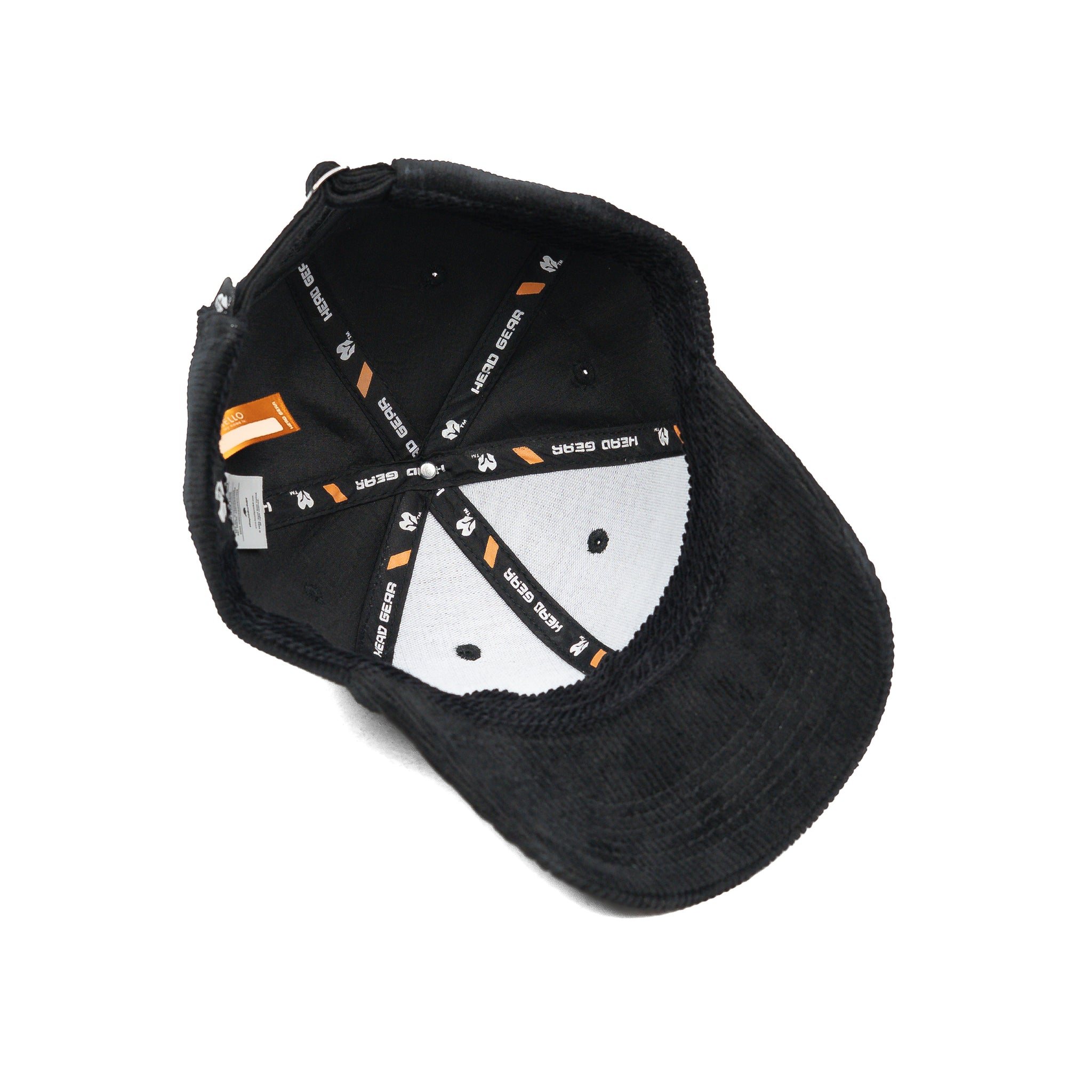 HEAD GEAR BLACK CORDUROY STRUCTURED CAP
