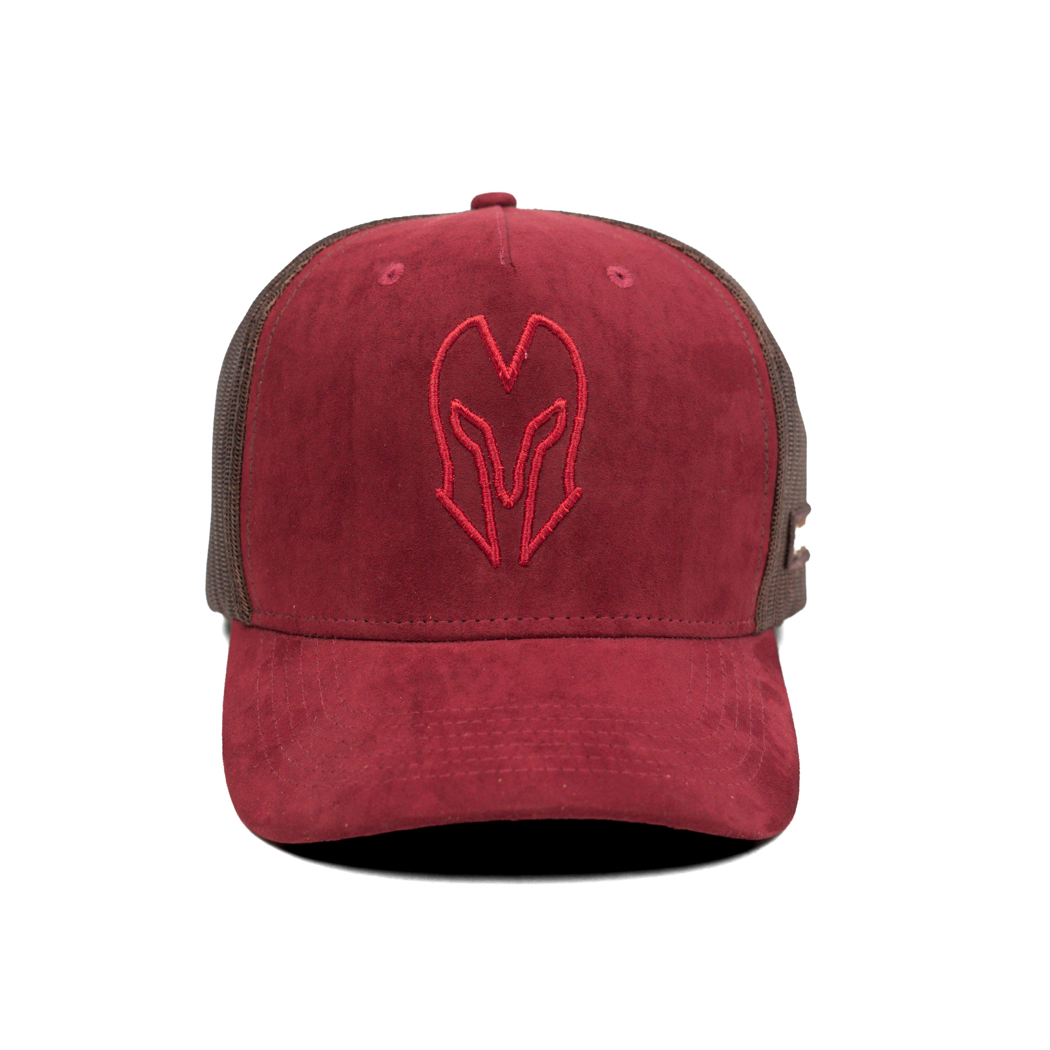 HEAD GEAR RED WINE SUPER SUEDE TRUCKER CAP
