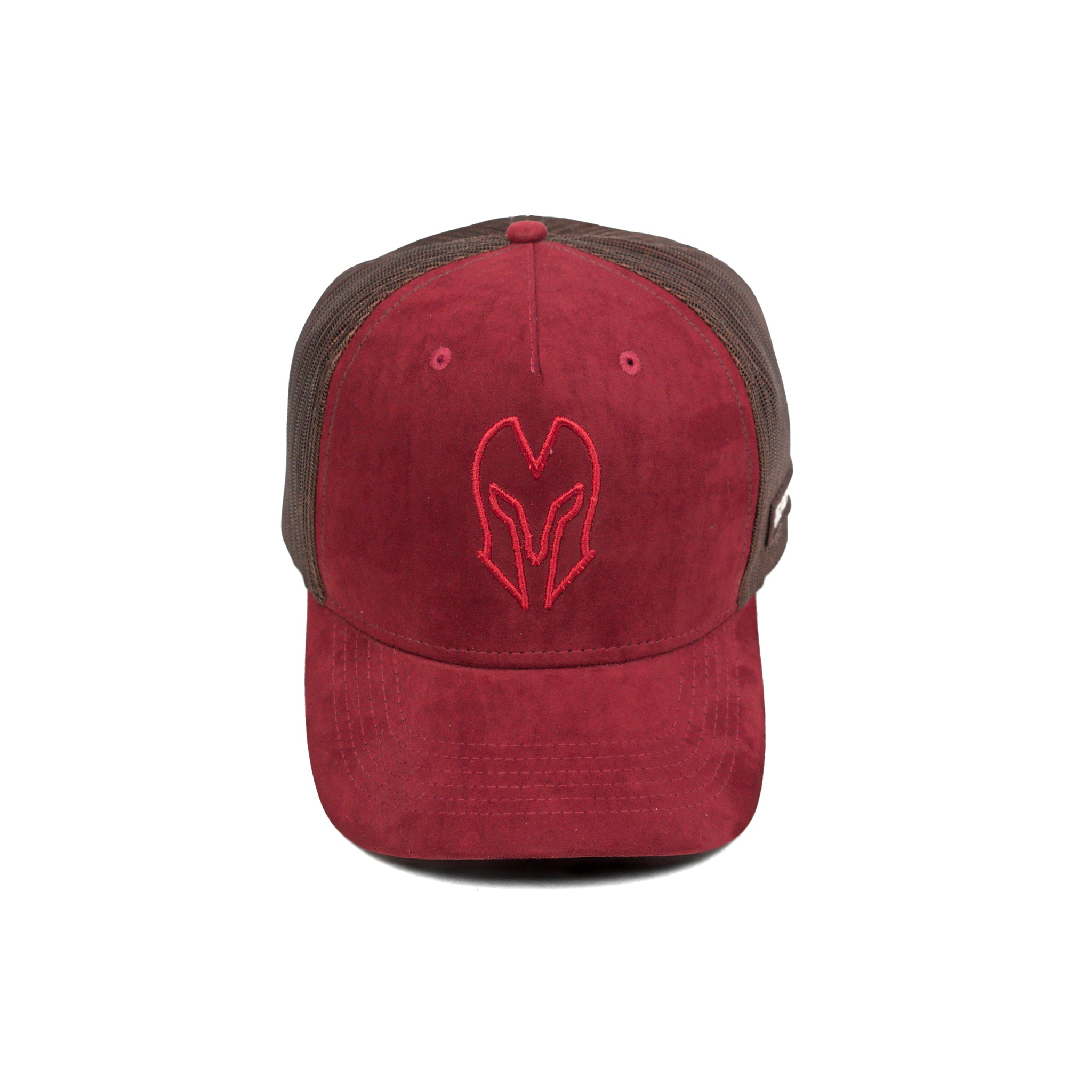 HEAD GEAR RED WINE SUPER SUEDE TRUCKER CAP