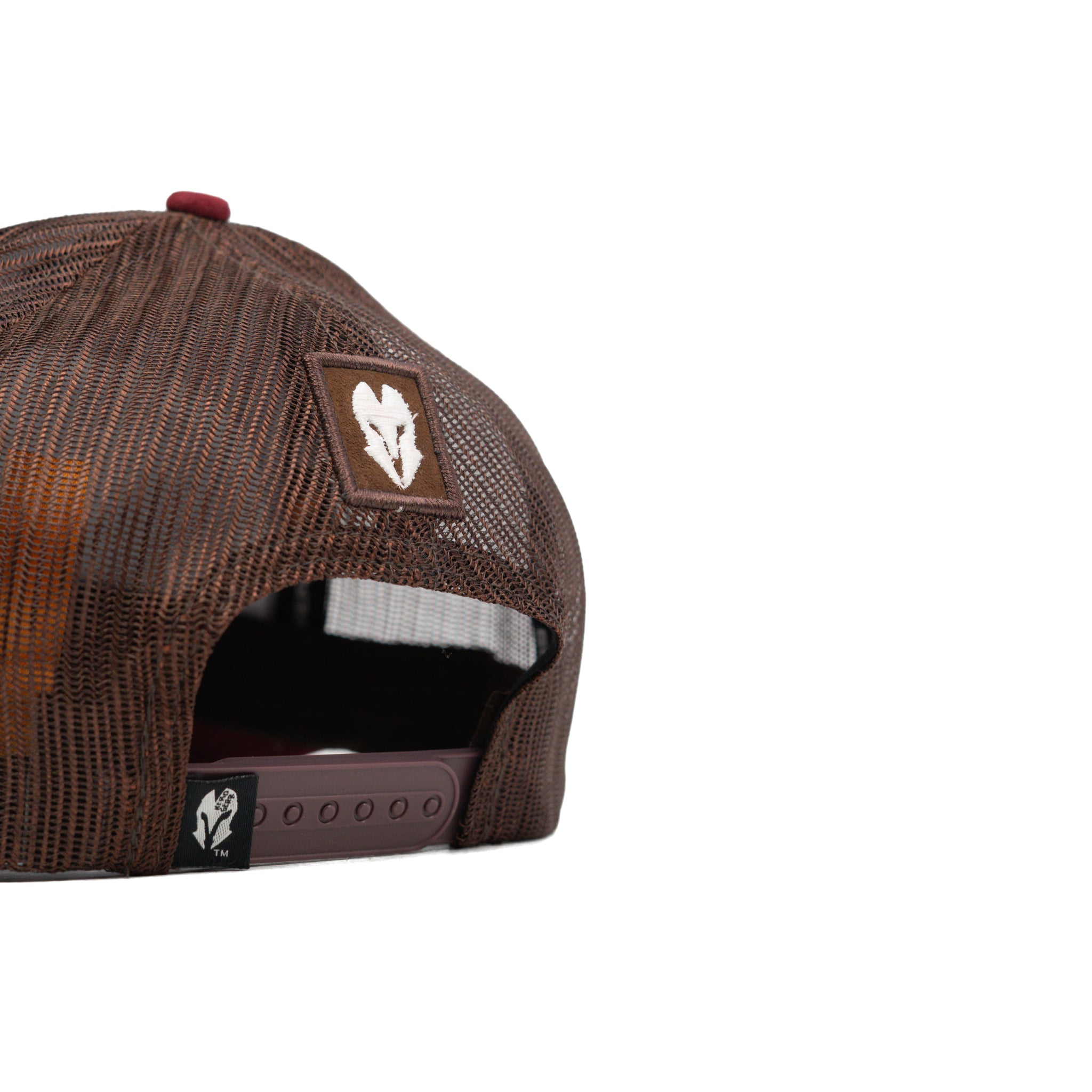 HEAD GEAR RED WINE SUPER SUEDE TRUCKER CAP