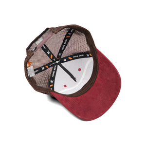 HEAD GEAR RED WINE SUPER SUEDE TRUCKER CAP